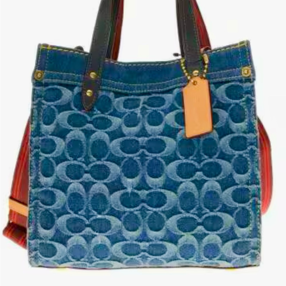 Coach Field Tote 22 in Signature Denim